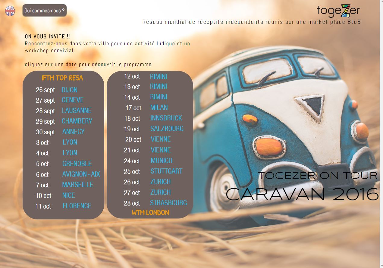 The Caravan 2016 - Meet PAM DMC & Togezer through Europe!